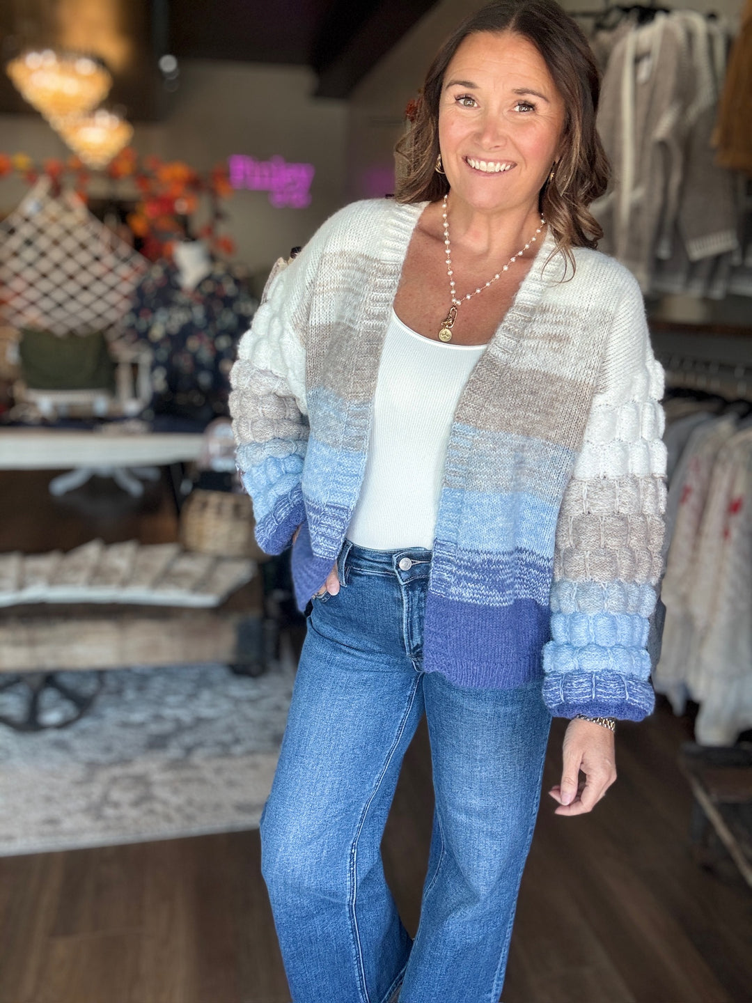 Cool Nights Ombre Cardigan