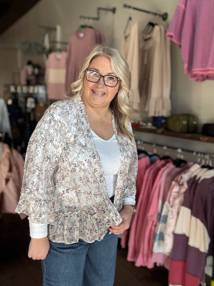 Floral Printed Spring Kimono