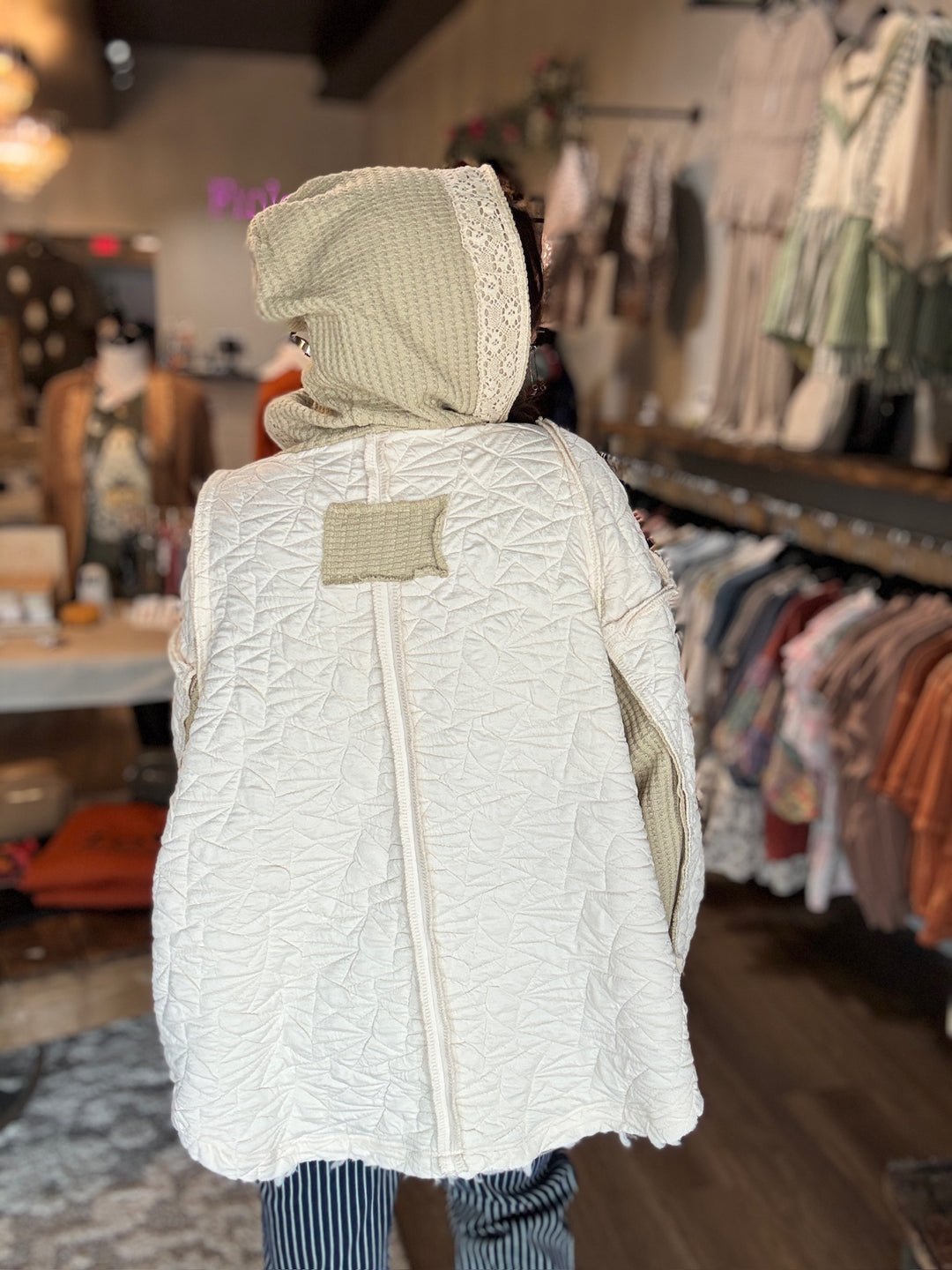 Pol Quilted Hooded Sweatshirt