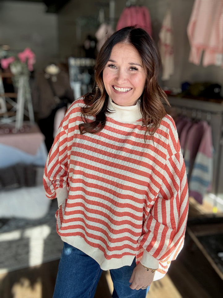 Tiger Spirit Striped Sweatshirt
