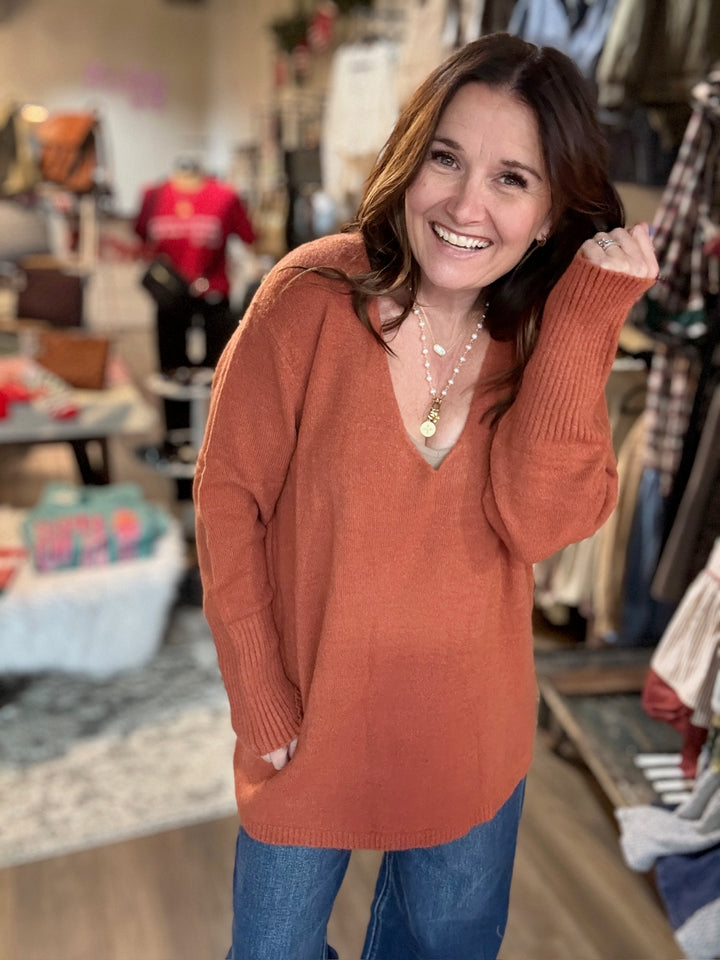 Brick Oversized Sweater