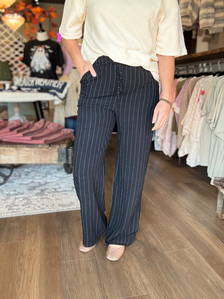 Everyday Casual Pinstripe Pants