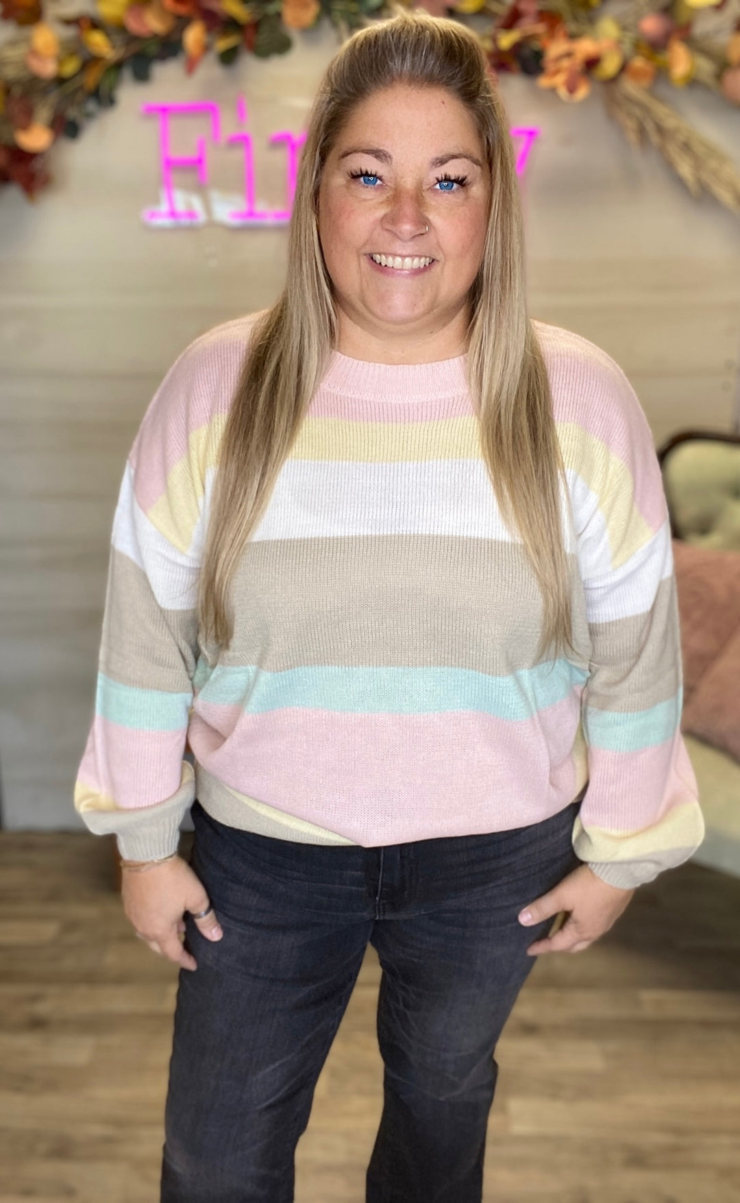 Multi Color Stripe Sweater