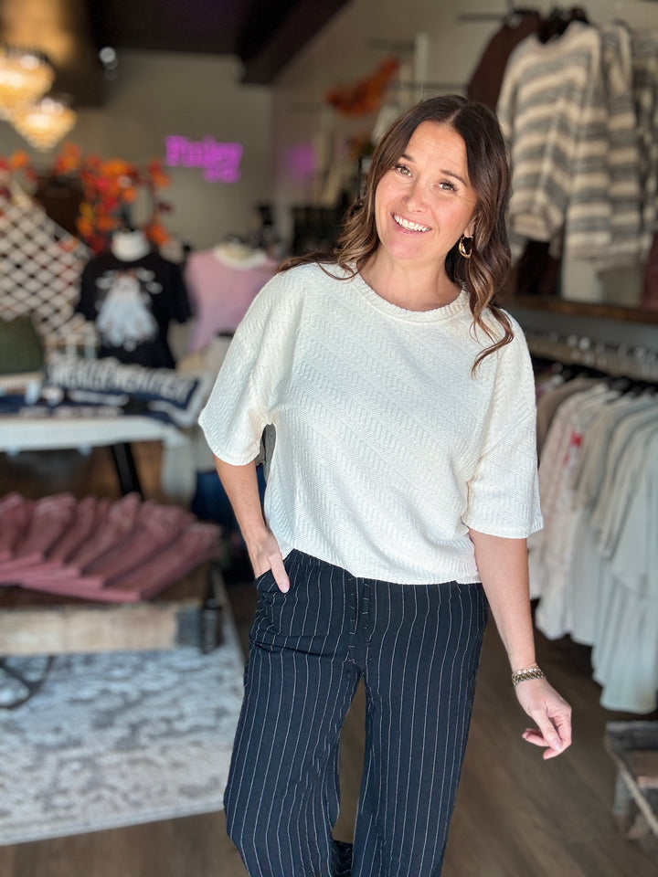 Crisp & Cozy Textured Tee