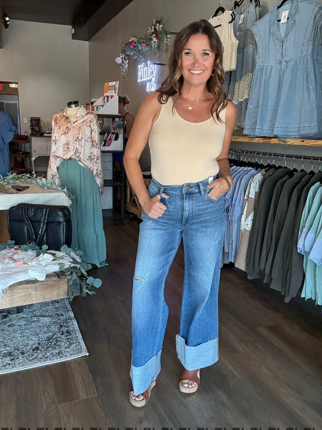 Judy Blue Retro Wide Leg Jeans