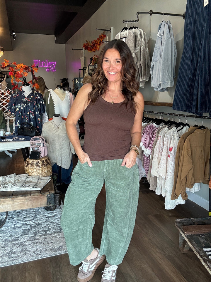 Cozy Grove Corduroy Barrel Pants