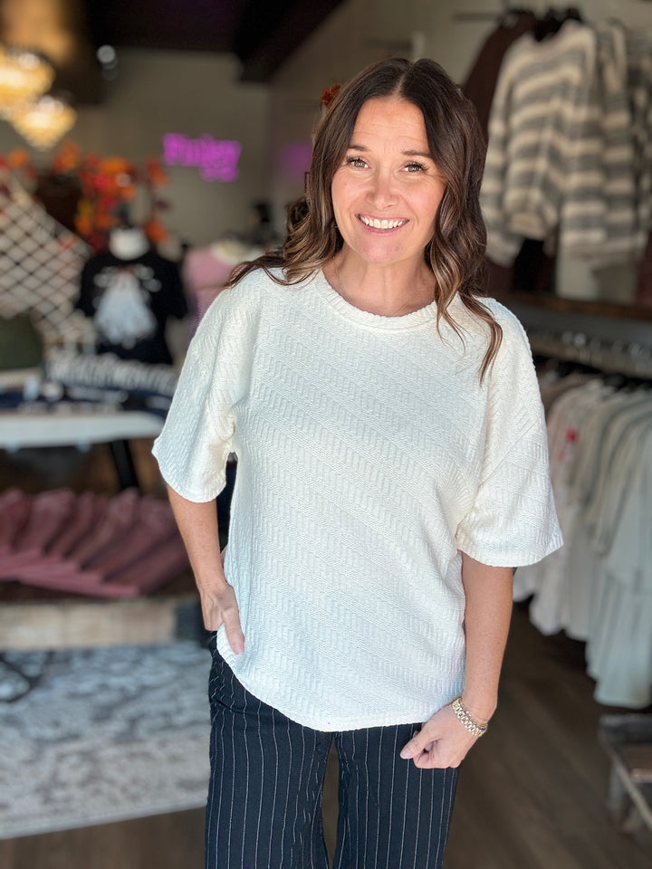 Crisp & Cozy Textured Tee