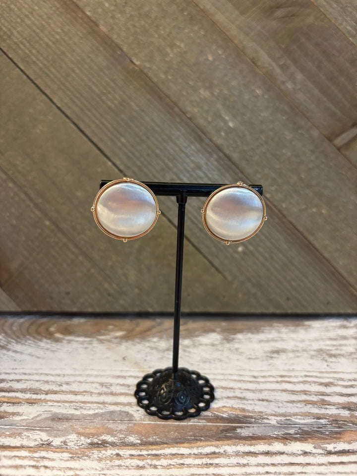 Silver Dome Stud Earring