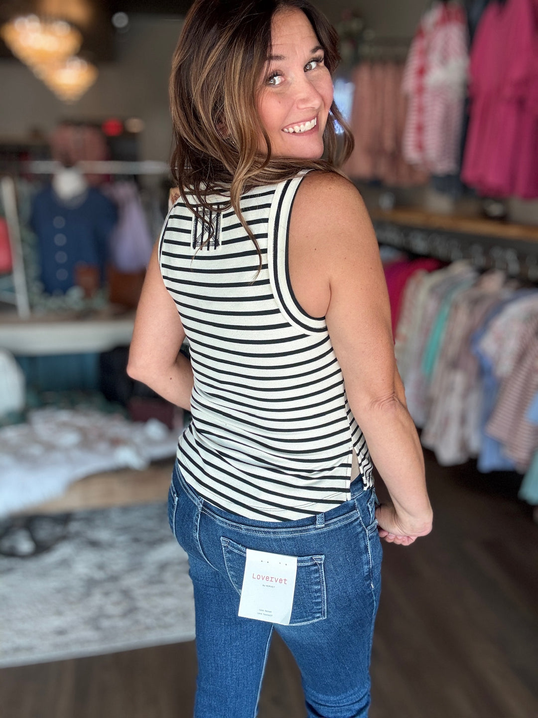 Striped Knit Tank Top