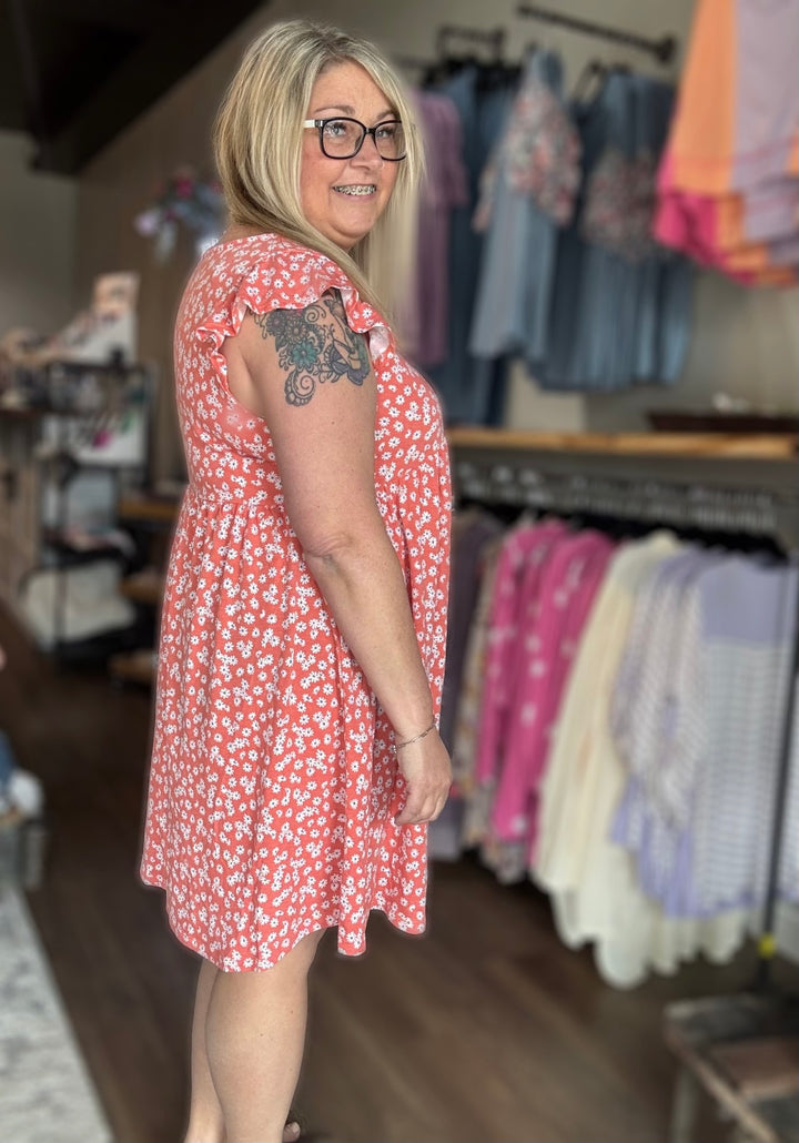 Mini Floral Swing Dress
