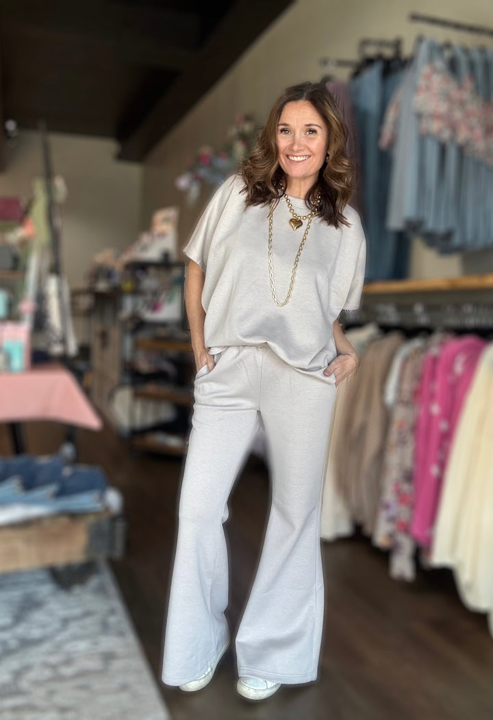 Poncho Top & Bell Bottom Lounge Set