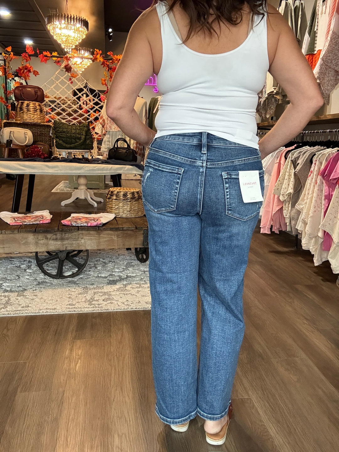 Lovervet High Rise Ankle Wide Jeans