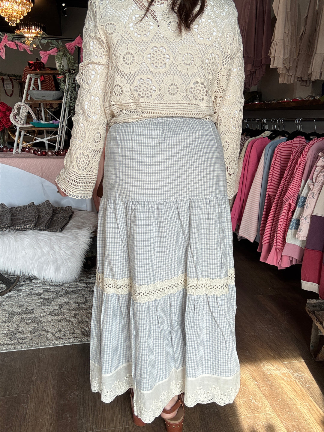 Spring Sunday Brunch Midi Skirt