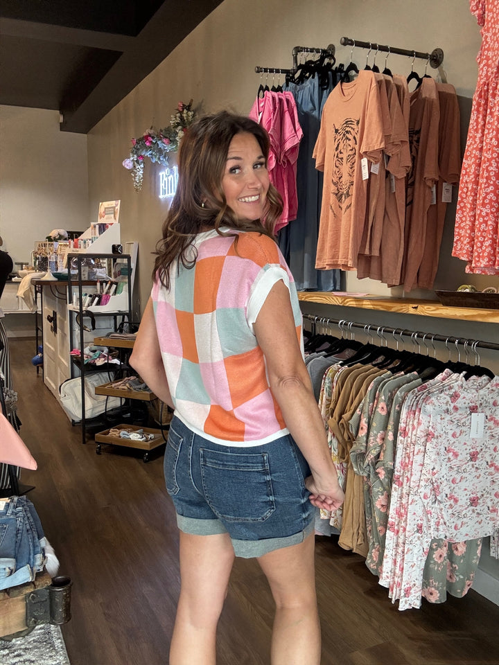 Colorblocked Sweater Vest