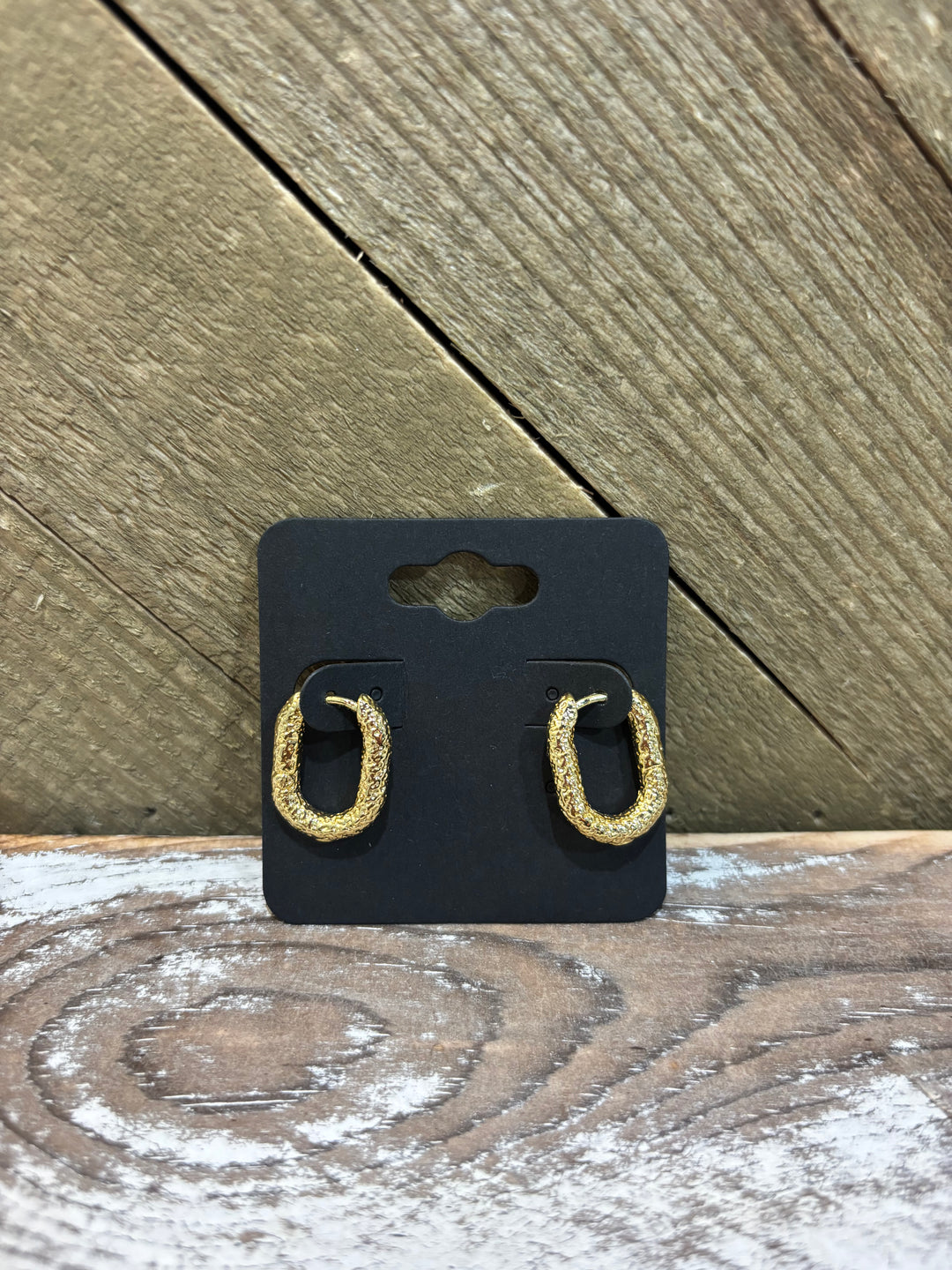 Textured Huggie Hoop Earrings
