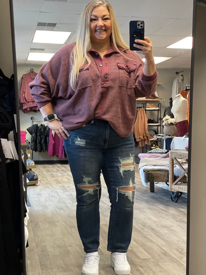 French Terry Knit Top