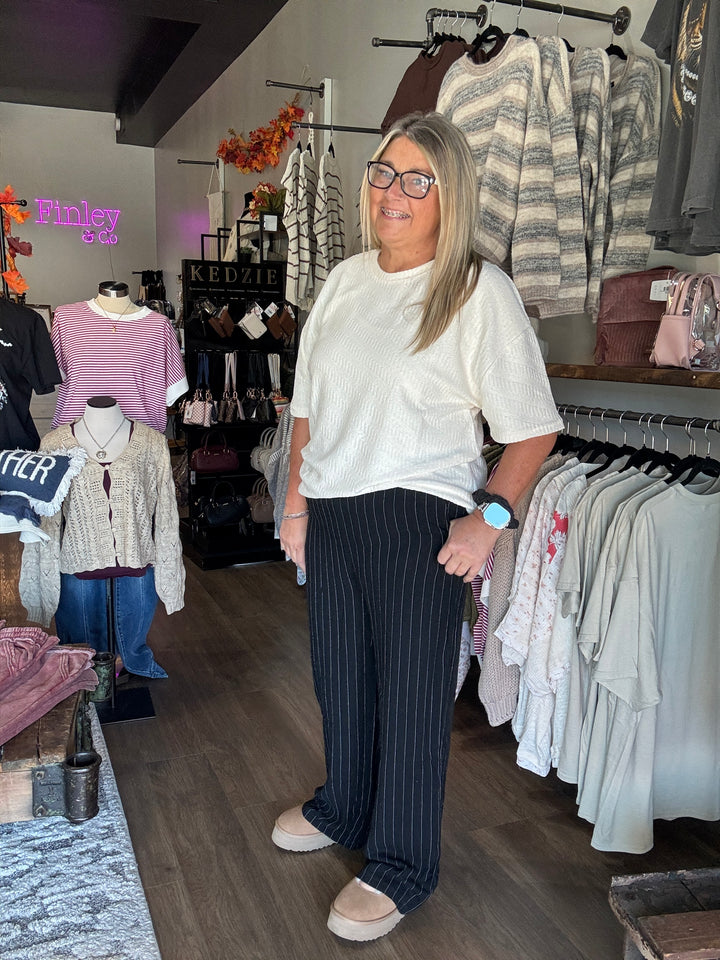 Everyday Casual Pinstripe Pants