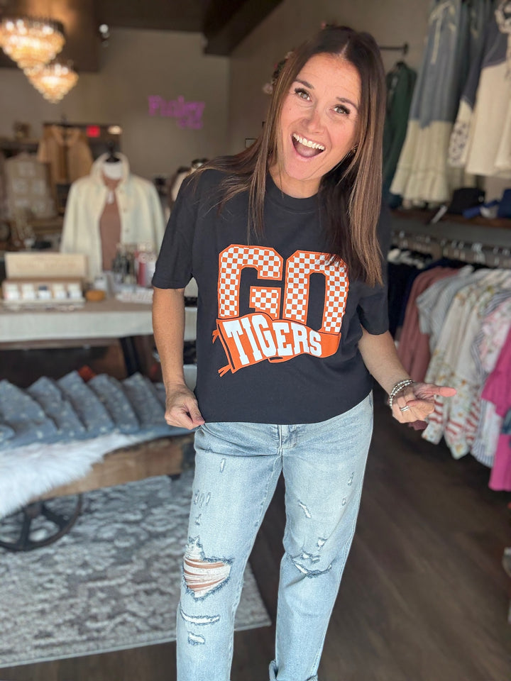 Go Tigers Black Tee