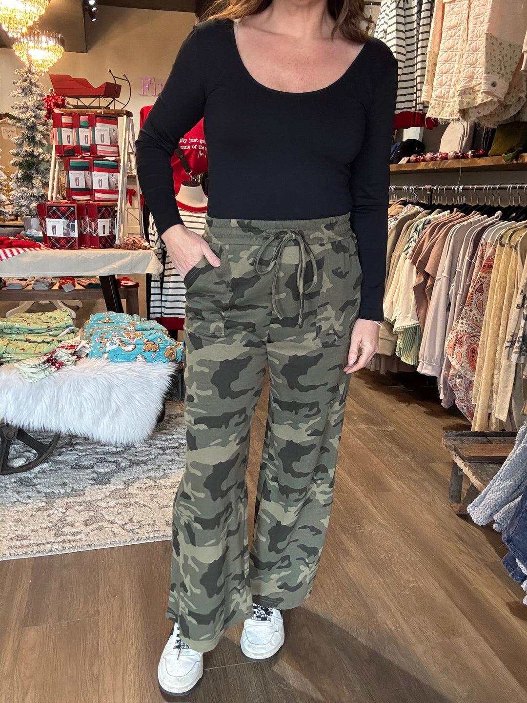 Camo Wide Leg Pants