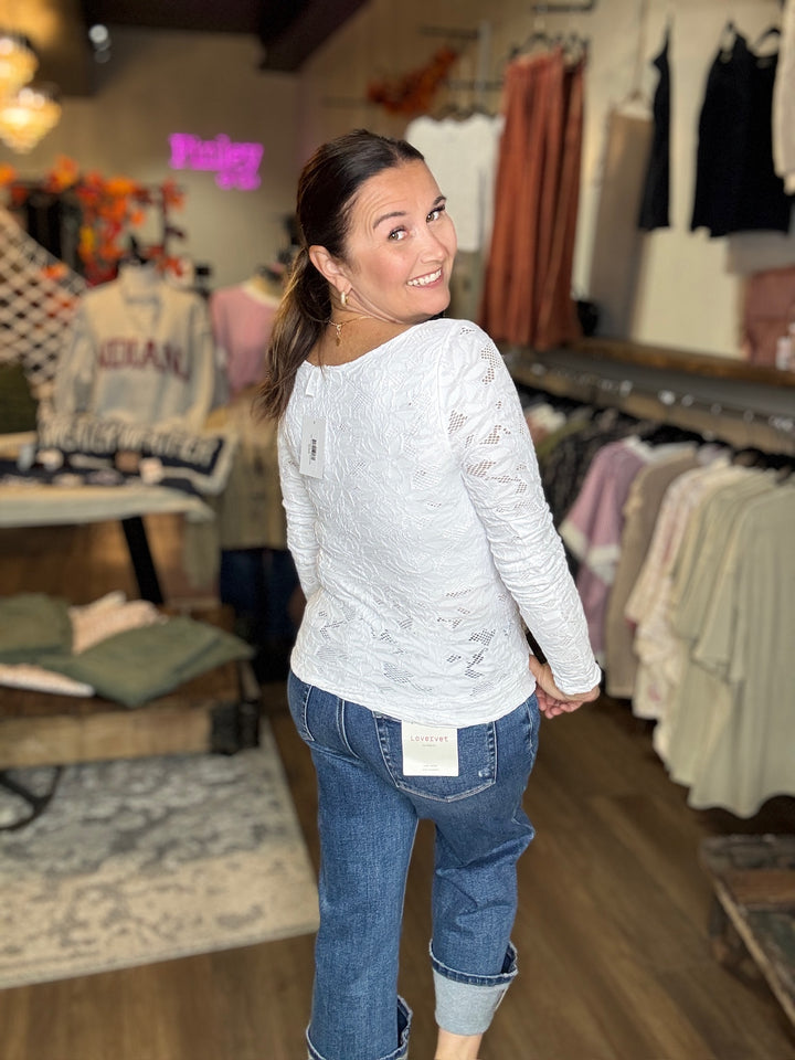 Floral Darling Lace Long Sleeve Tee