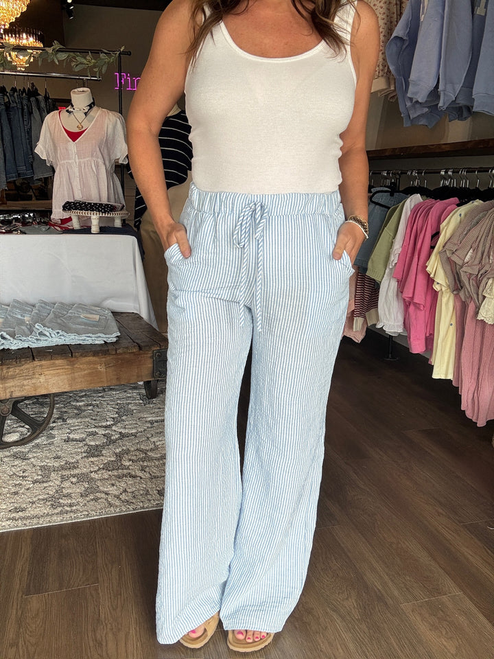 Coastal Summer Striped Pants