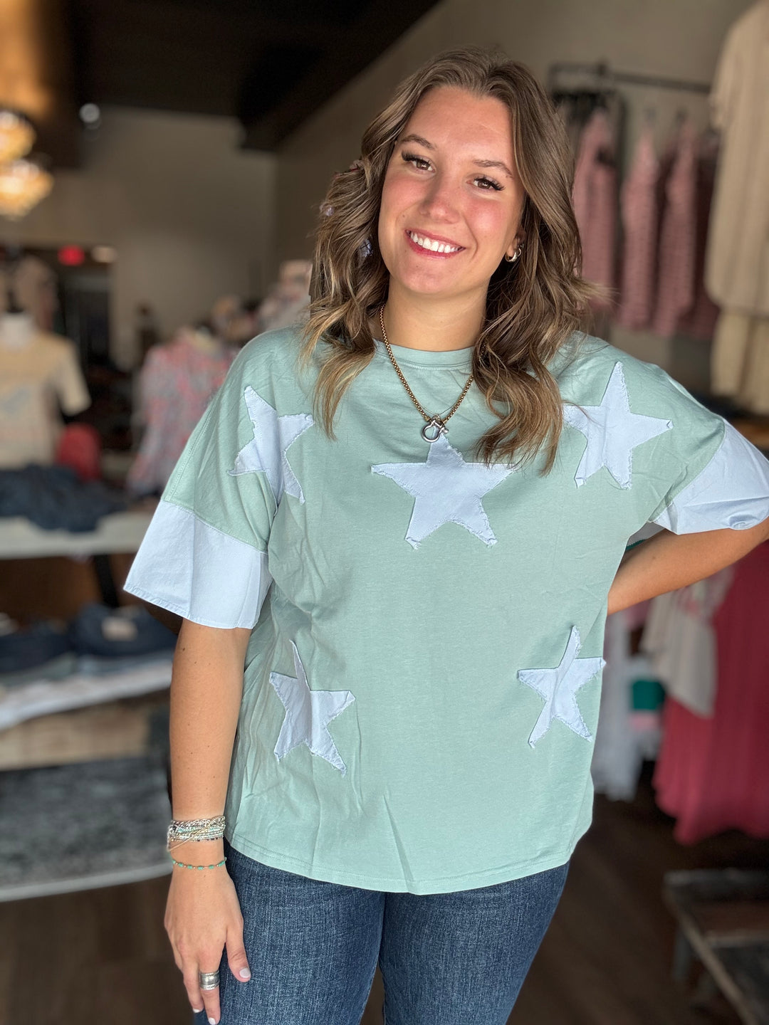 Star Patched Oversize Tee