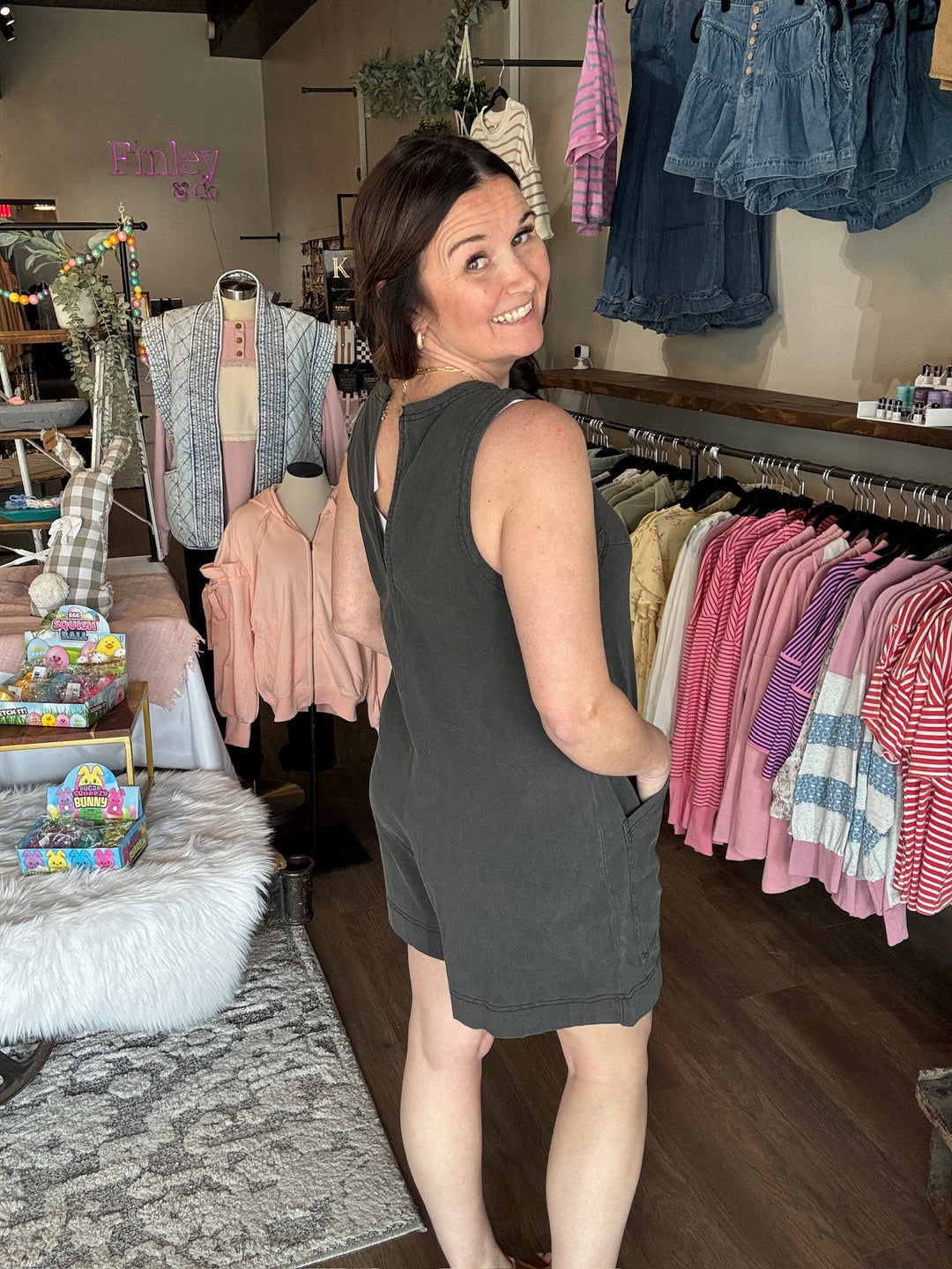 Spring To Summer Black Romper