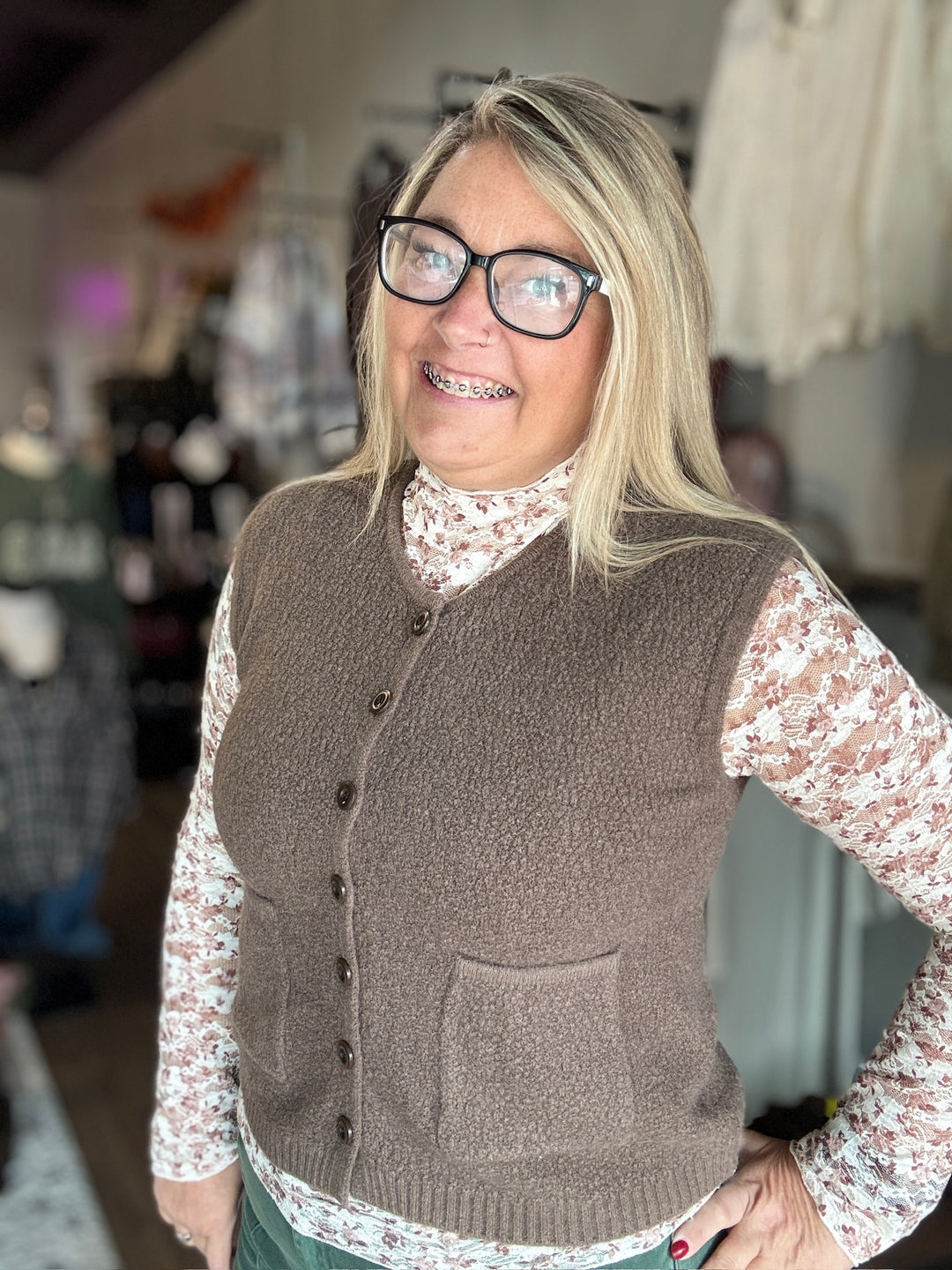 The Rustic Charm Sweater Vest