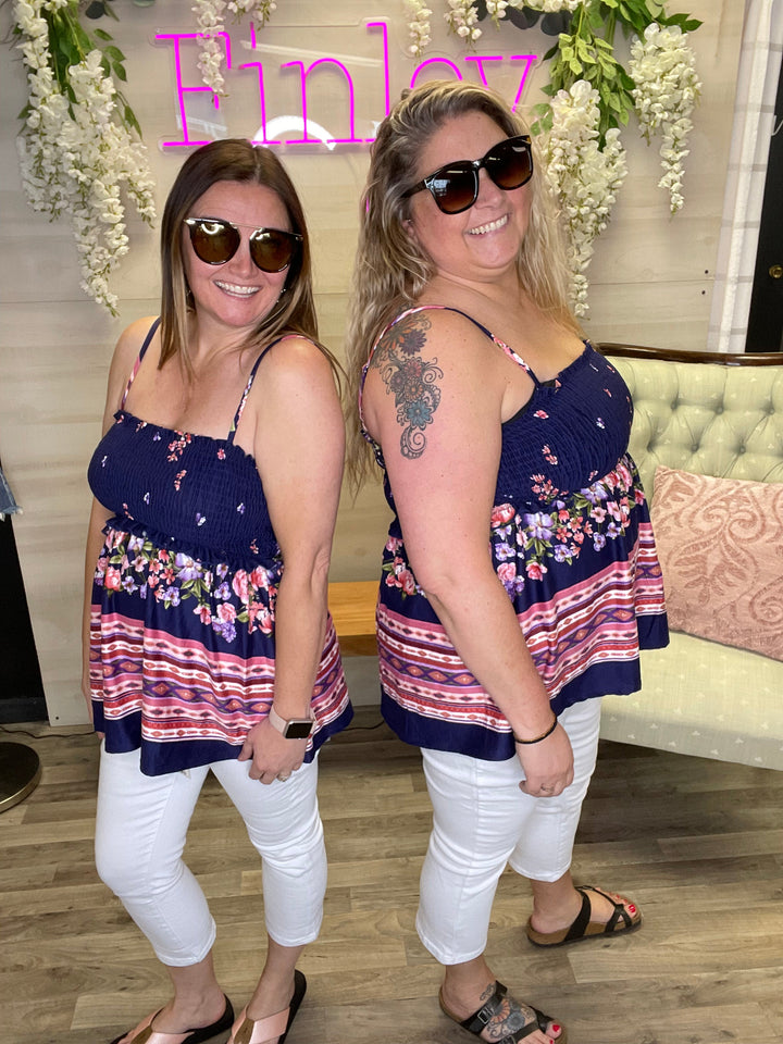 Floral Smocked Tank