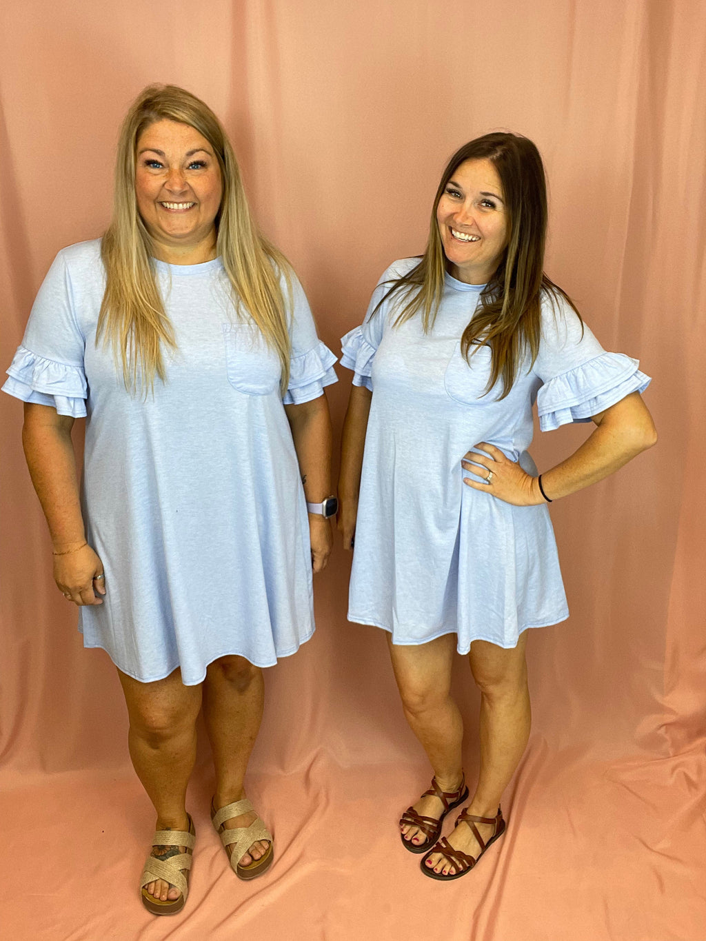 French Terry Pocket T Shirt Dress