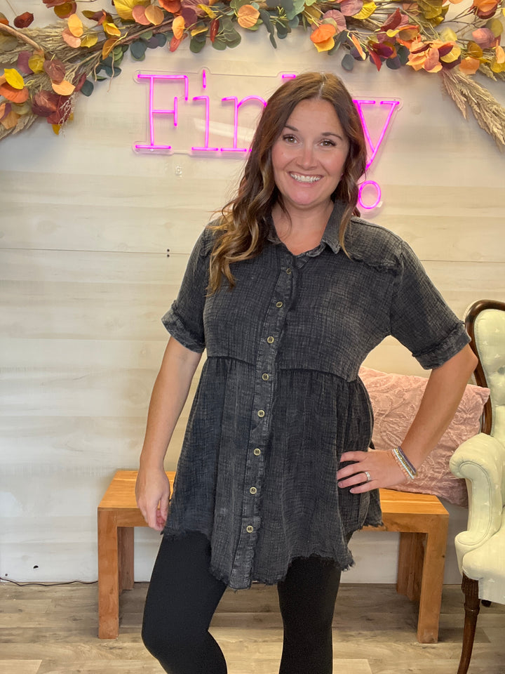 Washed Gauze Top
