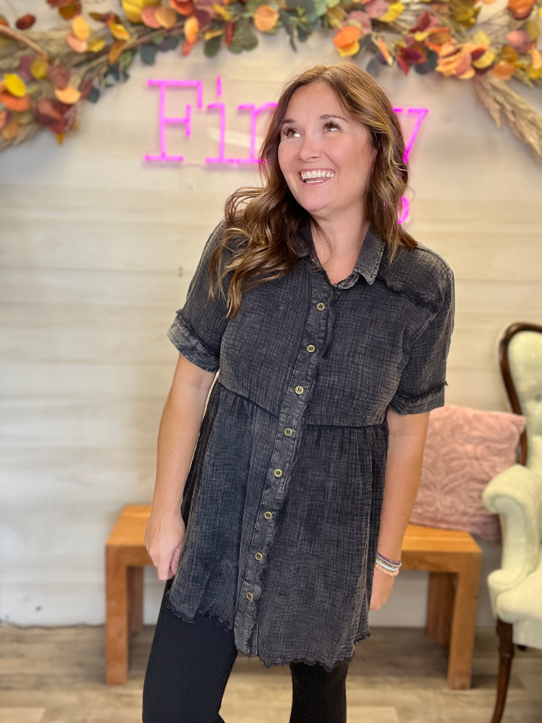 Washed Gauze Top