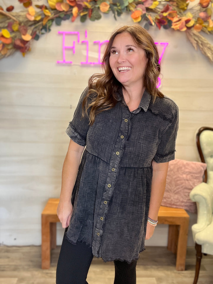 Washed Gauze Top
