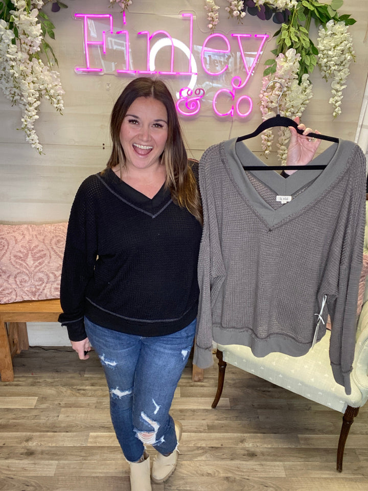 Holly Waffle Knit Sweater