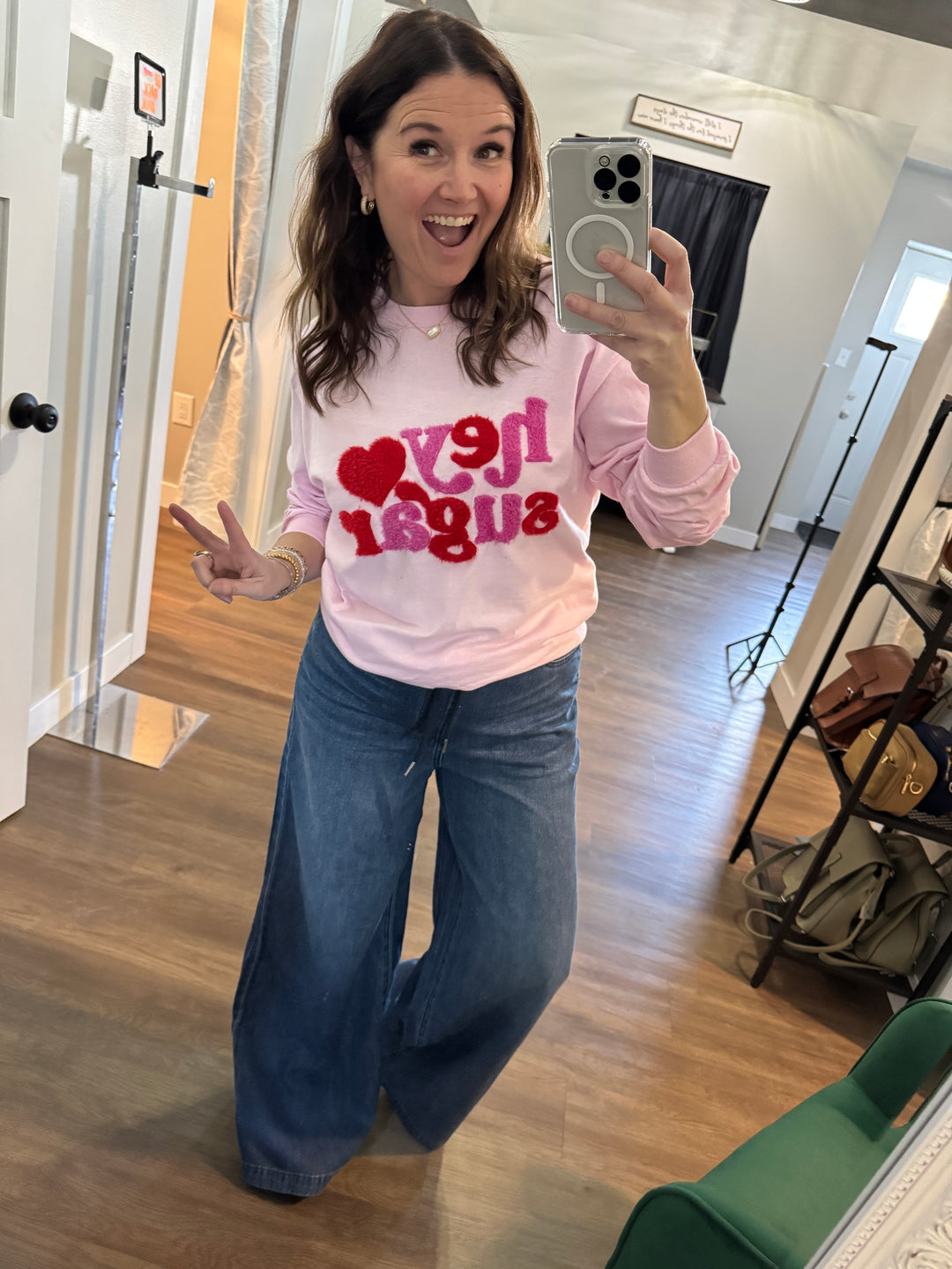 Judy Blue Wide Leg Drawstring Jeans