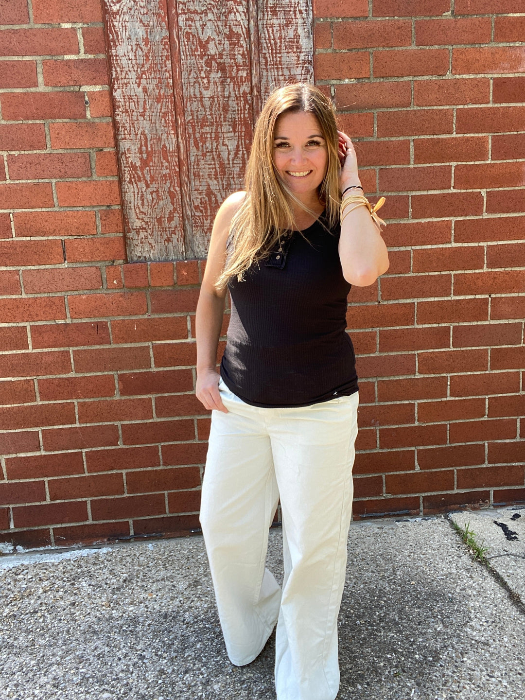 Ivory Wide Leg Pant
