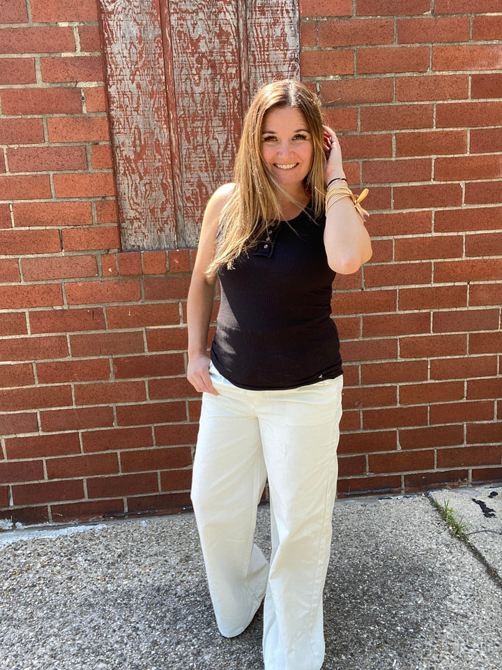 Ivory Wide Leg Pant