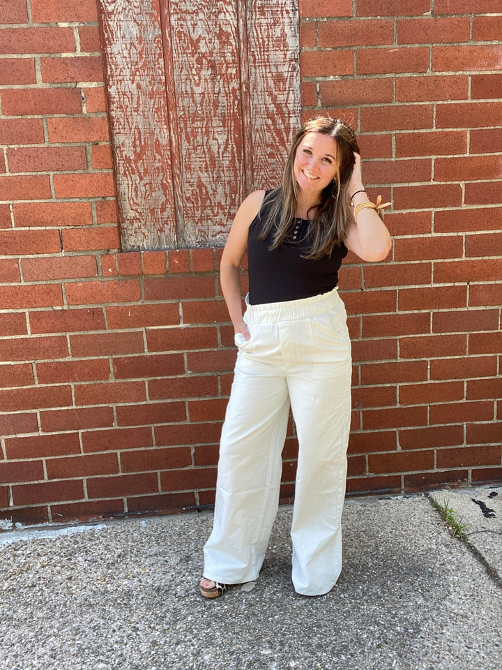 Ivory Wide Leg Pant
