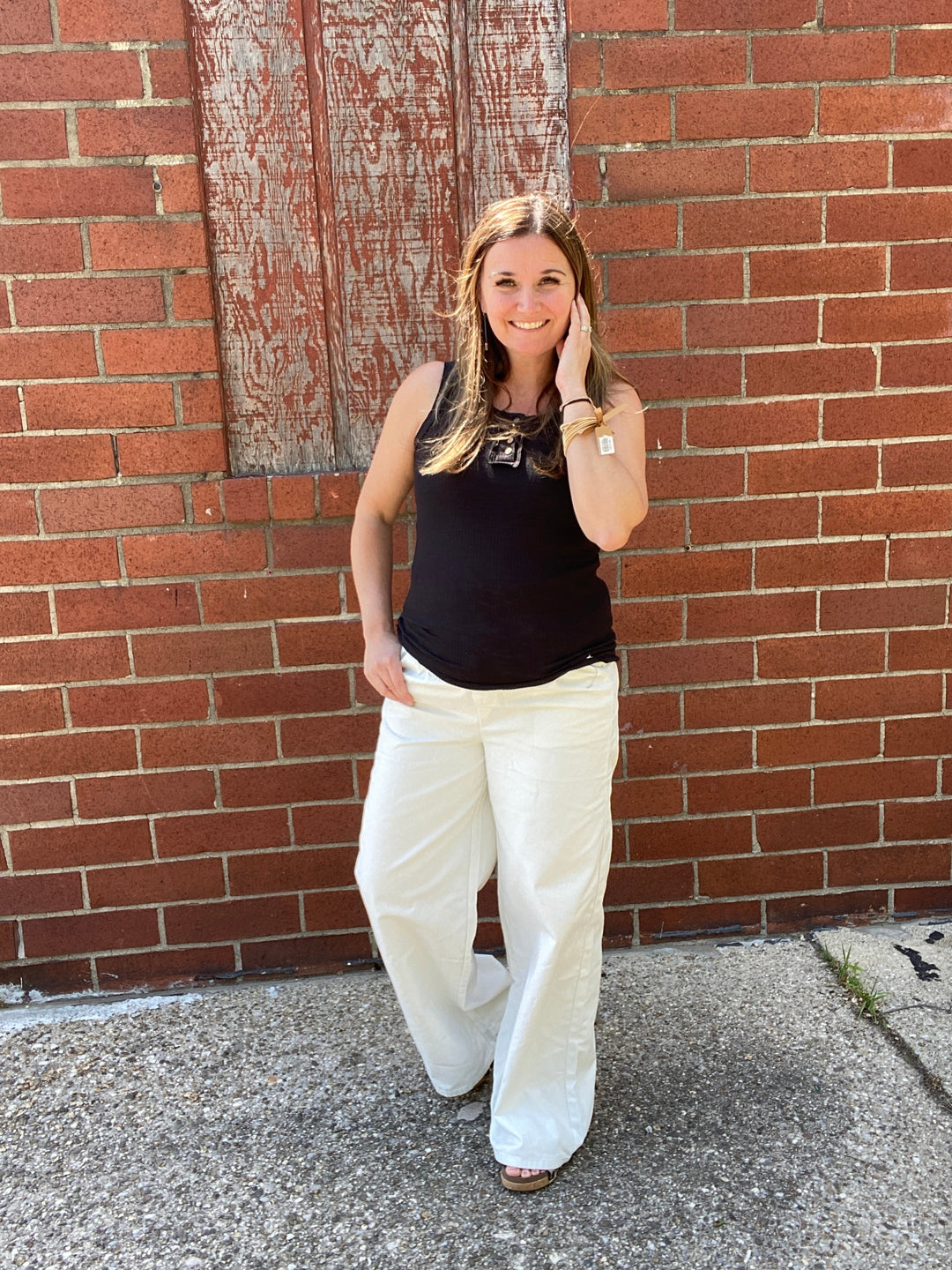 Ivory Wide Leg Pant