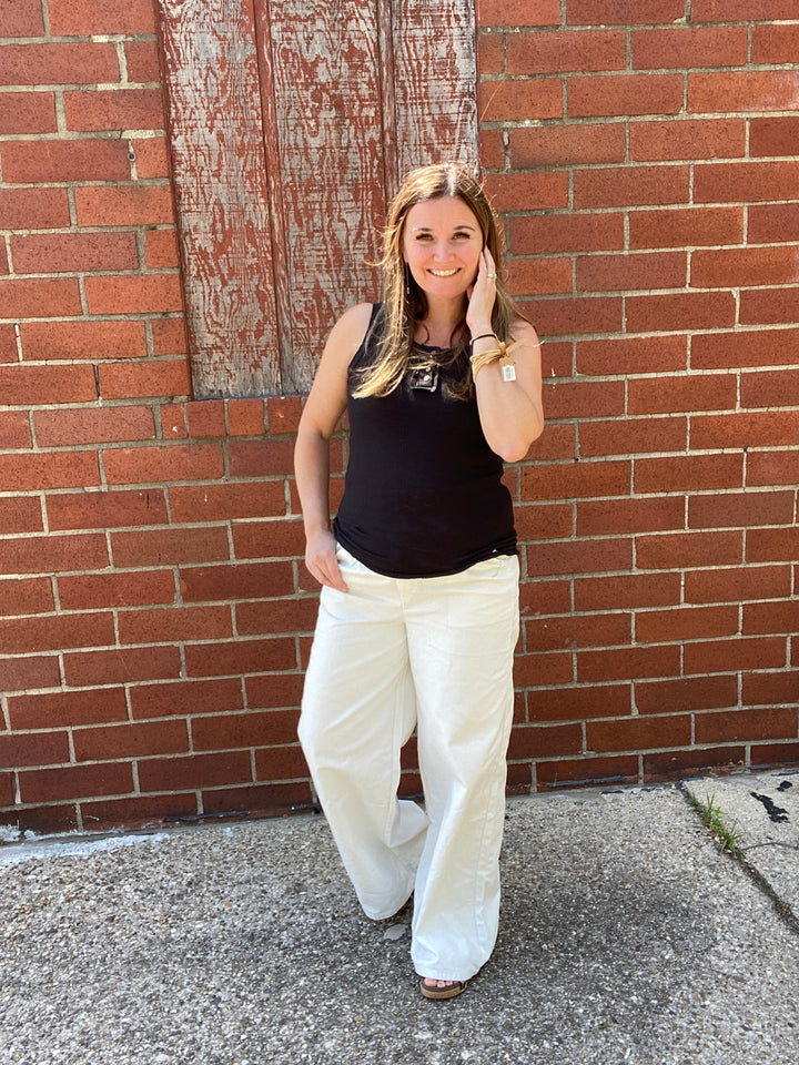 Ivory Wide Leg Pant