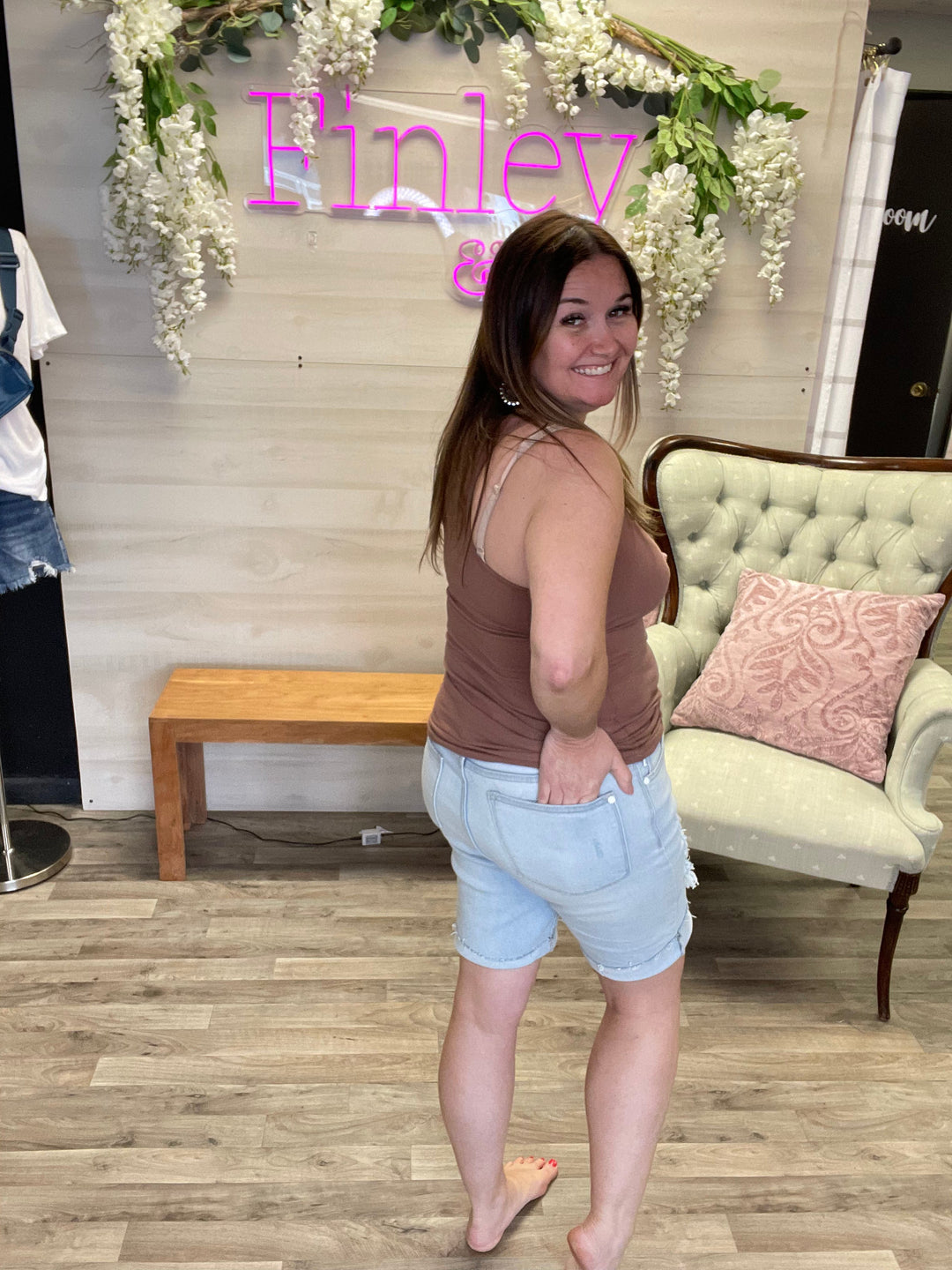 Judy Blue Destroyed Bermudas