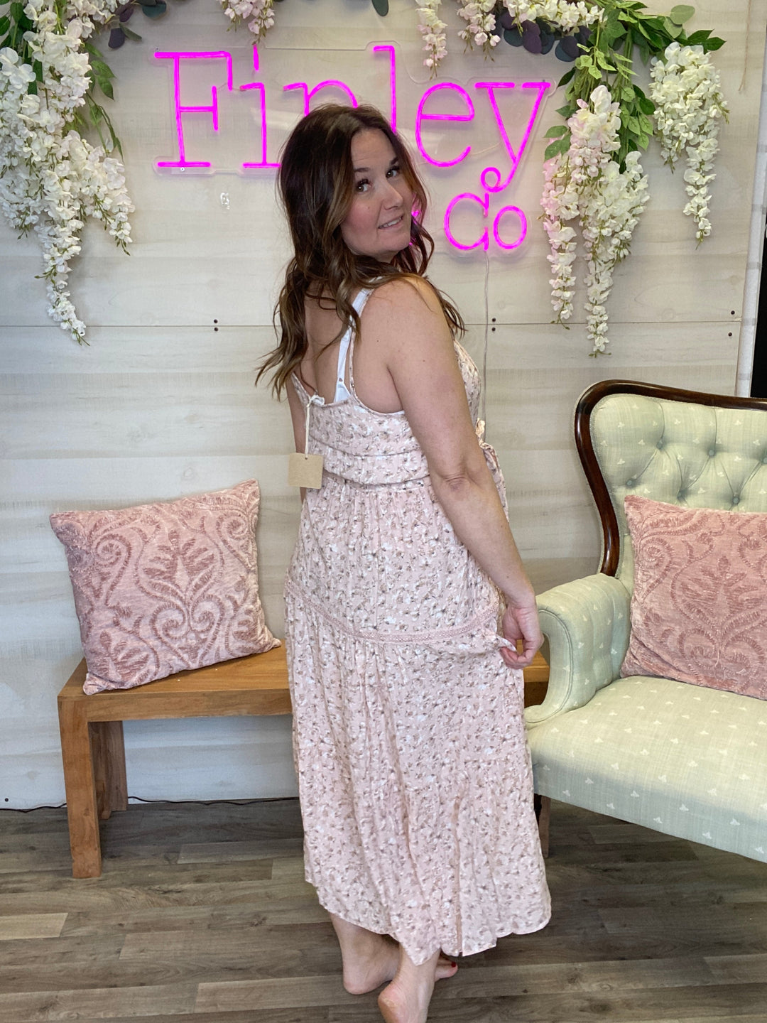 Sleeveless Floral Dress