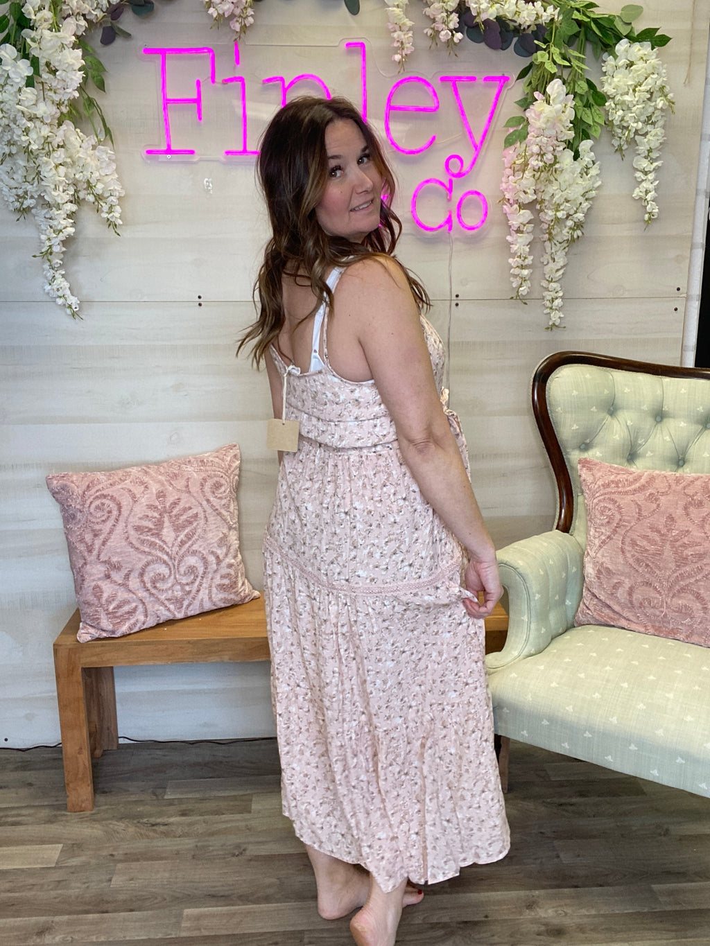 Sleeveless Floral Dress