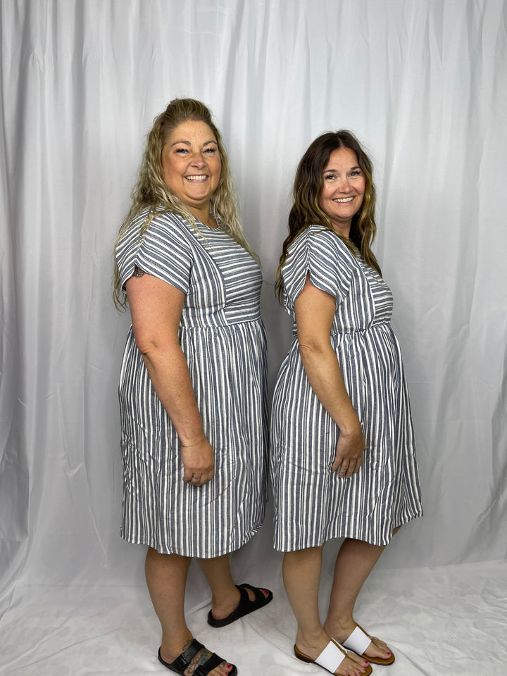 Stripe Mini Babydoll Dress