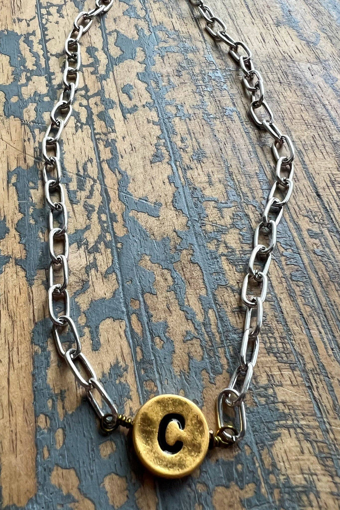 Circle Initial Pendant Necklace