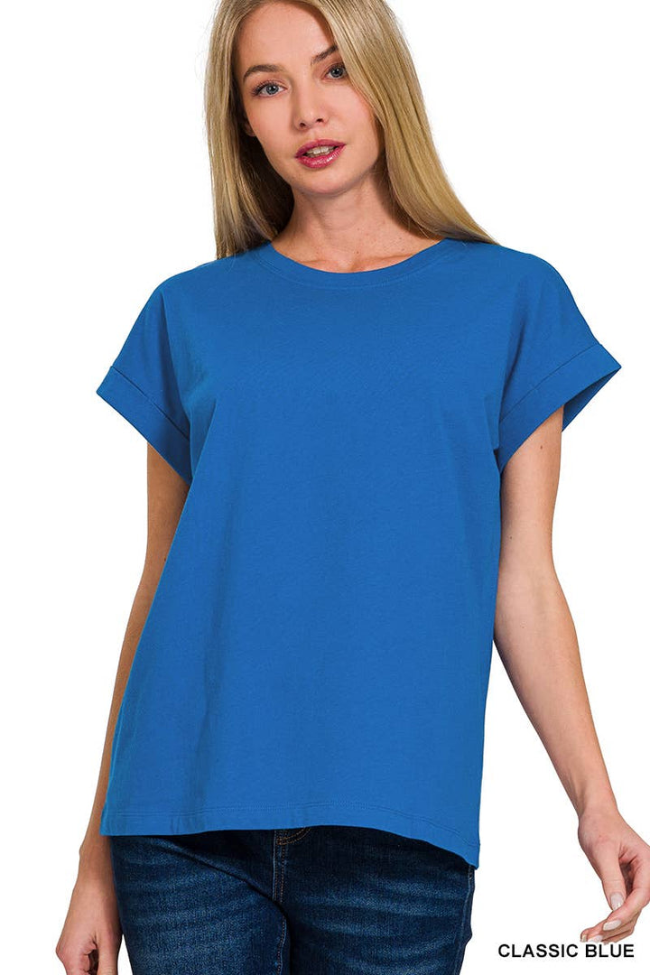 Cotton Crew Neck Short Sleeve T Shirt