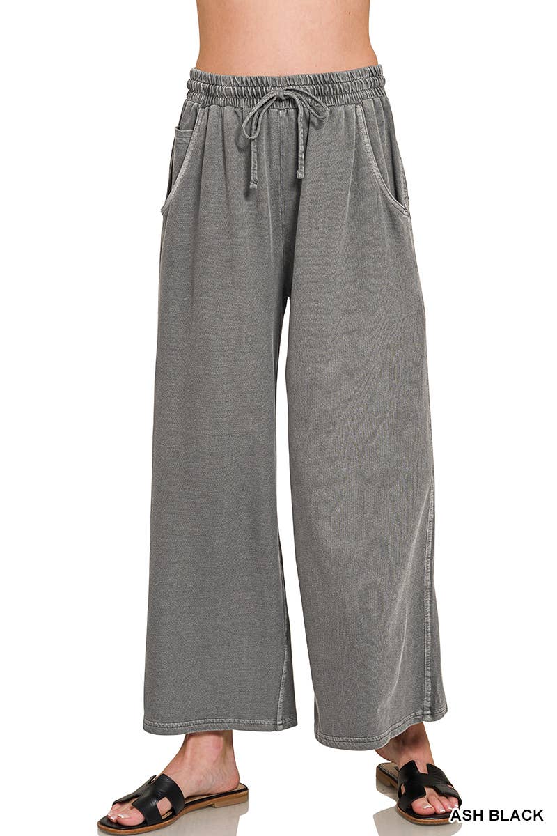 1016 French Terry Pigment Dye & Enzyme Wash Pants w/ Pockets SI-2