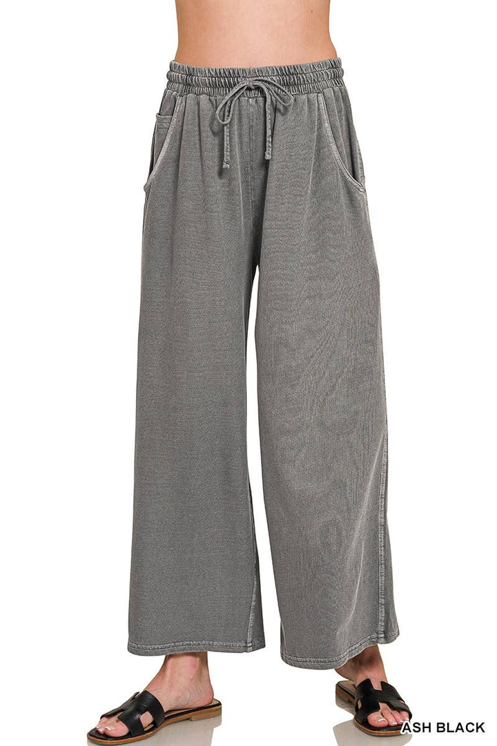 1016 French Terry Pigment Dye & Enzyme Wash Pants w/ Pockets SI-2