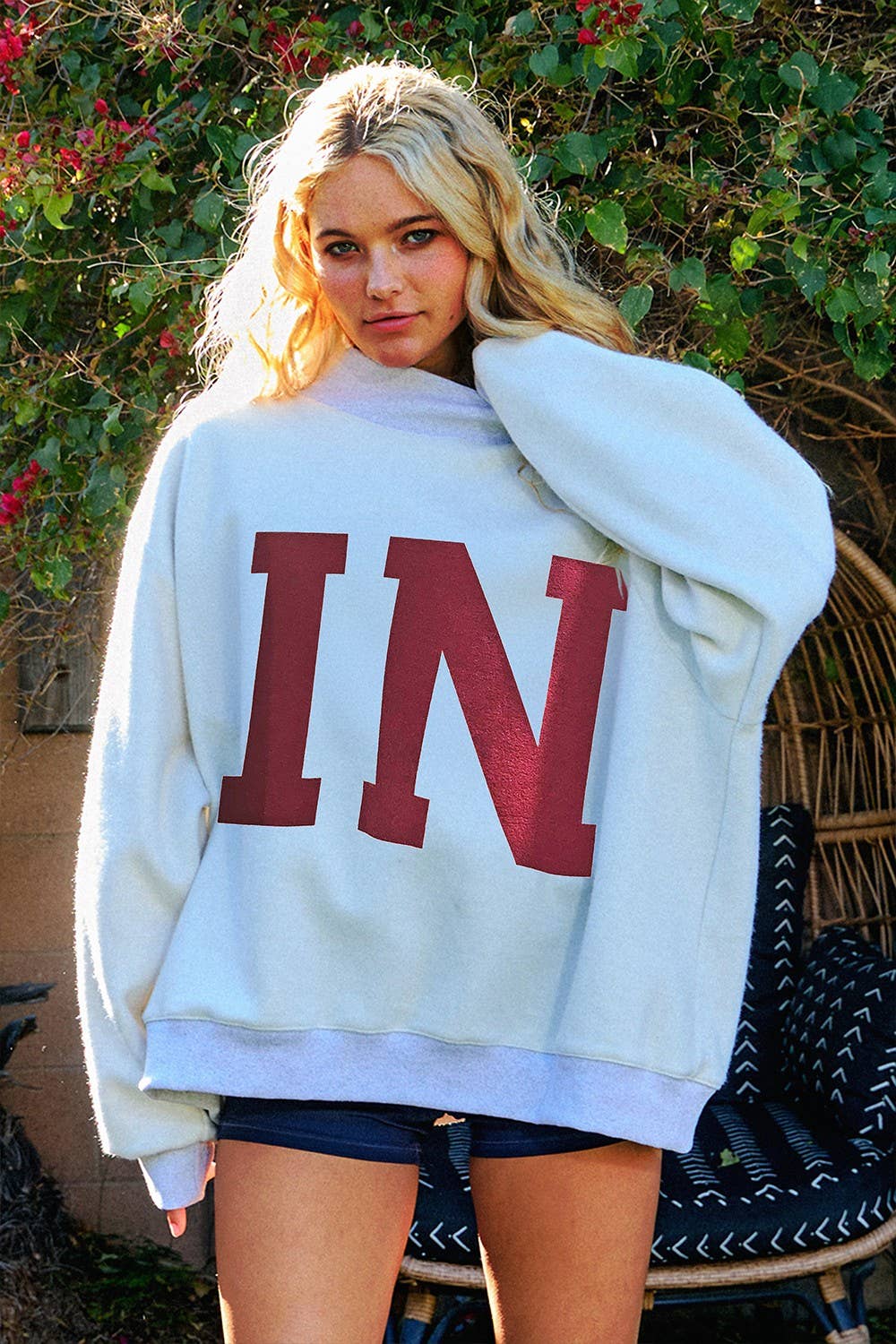 Reversible Indiana Mock Neck Sweatshirt