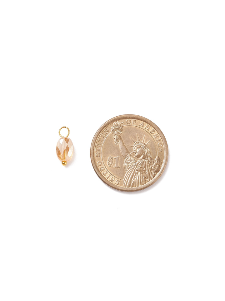 Gold Sea Glass Iridescent Glass Charms